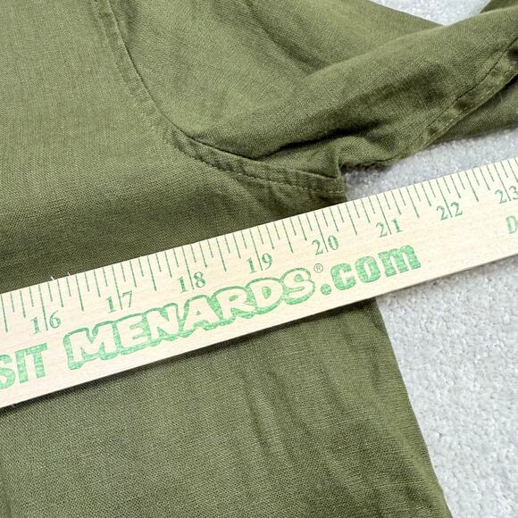 Quince NWT 100% European Linen Long Sleeve Shirt Martini Olive Green Womens Sml - Picture 11 of 13